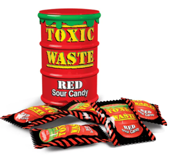 Toxic Waste Red Sour Candy 42g