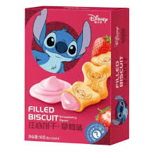 Stitch Filled Biscuit Strawberry 50g