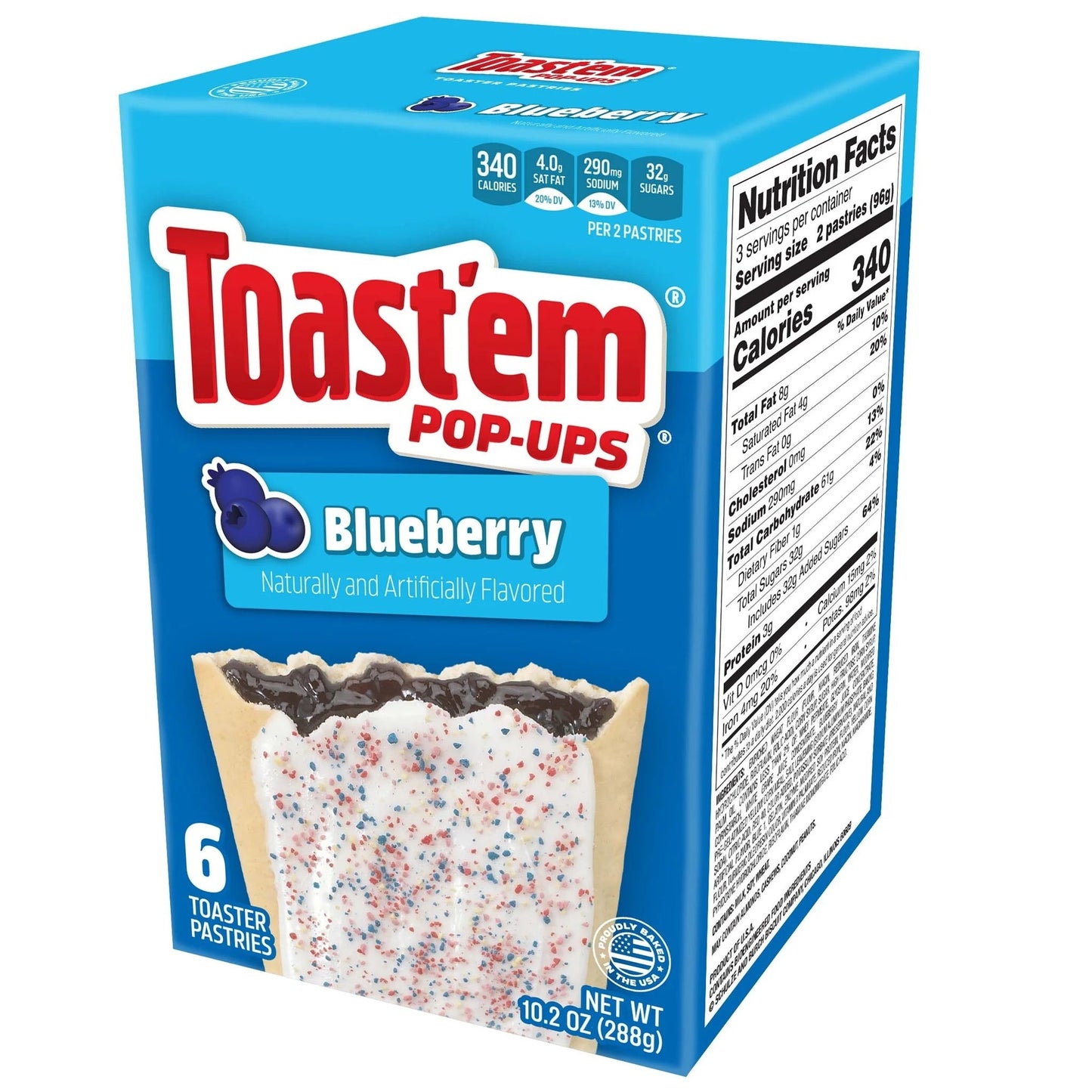 Toast'em Toast'em Pop - Ups Frosted Blueberry - Tornado