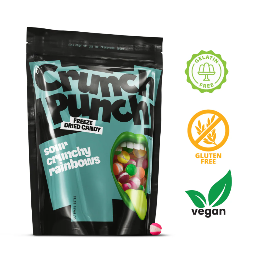 Crunch Punch Sour Crunchy Rainbows 50g