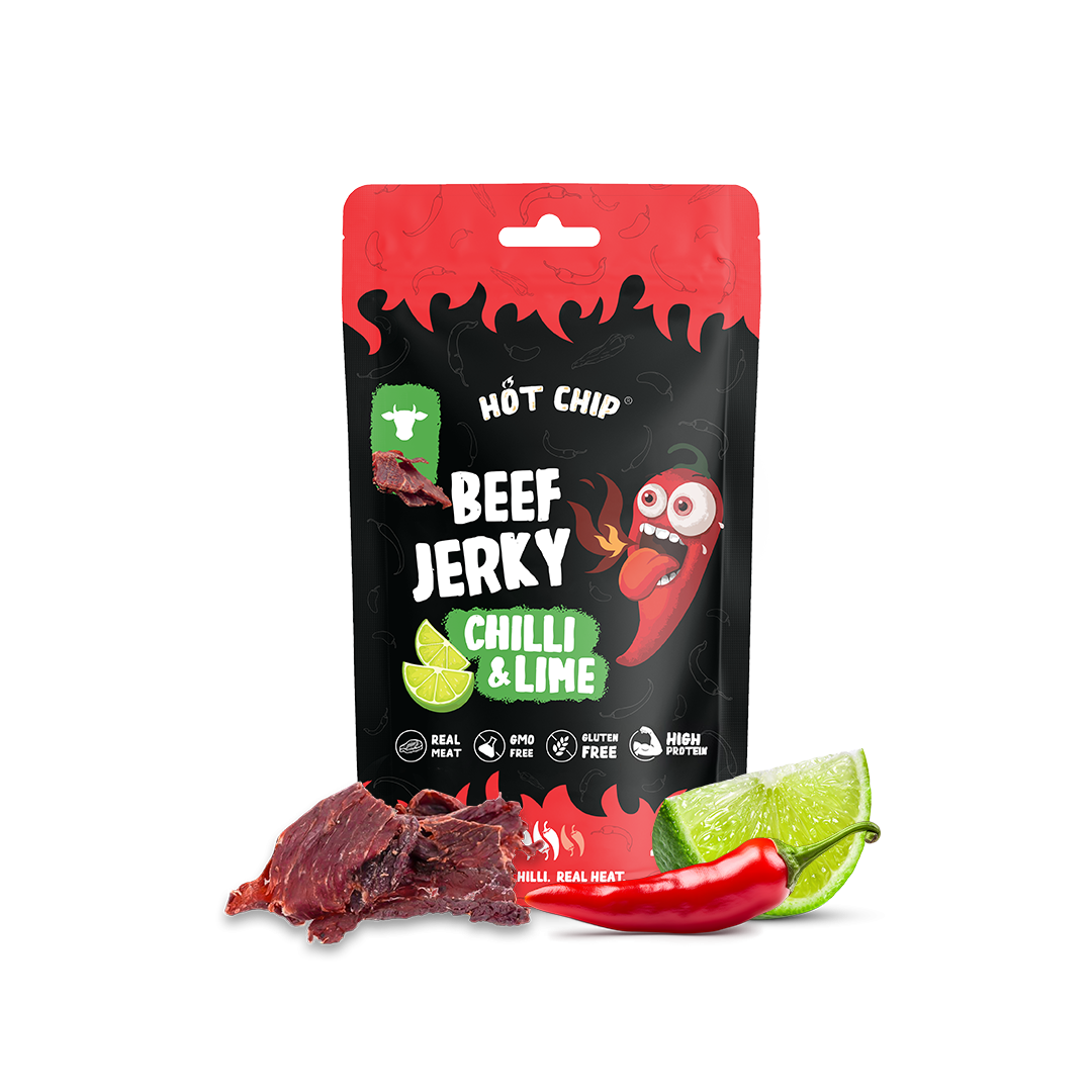 Hot Chip Beef Jerky Chilli & Lime 25g