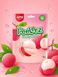 Amos Peelerz Gummy Lychee 65g